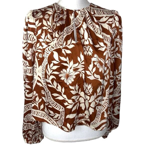 JOIE Floral Shirt Silky Top Flowy Blouse XS • NEW WITH TAGS • - Picture 1 of 8